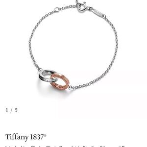 Tiffany & Co. Silver and Gold Interlocking Bracelet